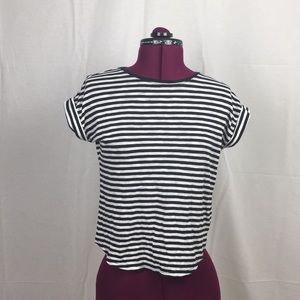 Black And White Striped Tee